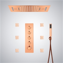 Fontana Manche Rose Gold 22 Inch Multifunctional Shower System