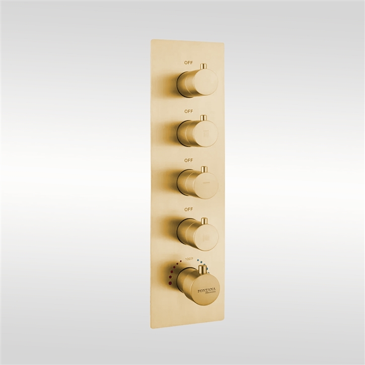 Fontana Normandy Brushed Gold Luxurious Shower Mixer