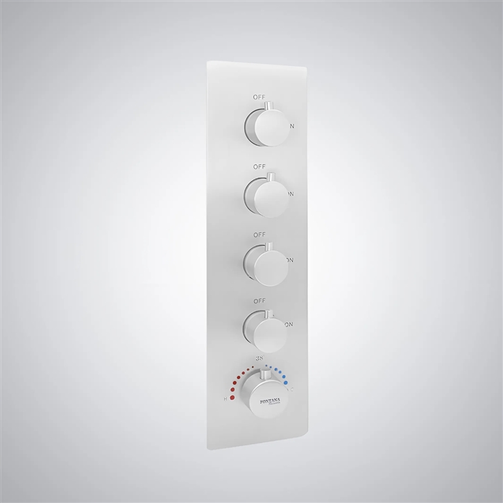 Fontana Normandy Matte White 5 Handle Shower Mixer