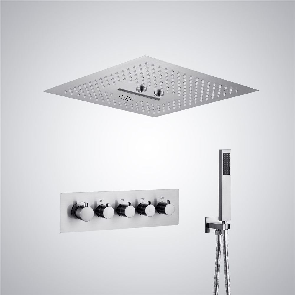 Fontana Les Mureaux Luxury Chrome LED & Music Shower Set | 4 Functions