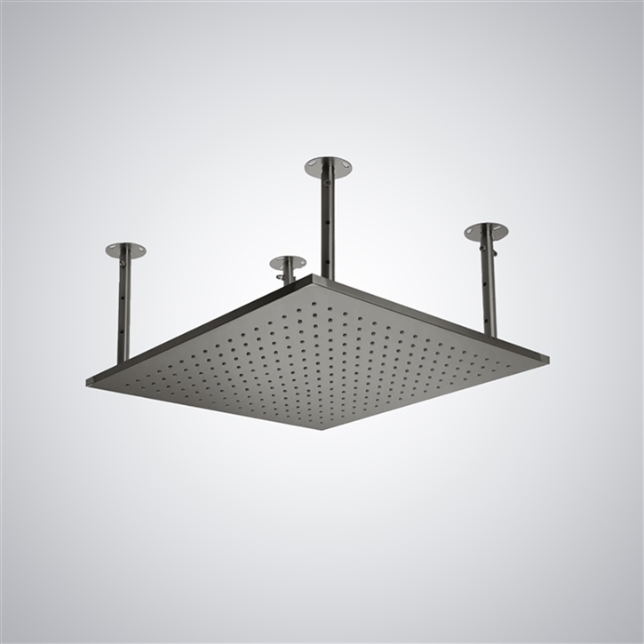Fontana Maubeuge 3 Functions Brass Luxury Gun Metal Gray LED Shower Set