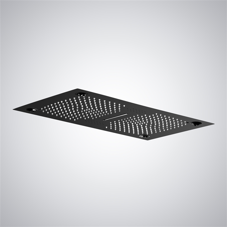 Fontana Montelimar Matte Black LED And Bluetooth 3 Functions Shower Head