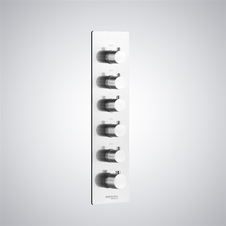 Fontana Montelimar Matte White 5 Handle Contemporary Design Shower Mixer