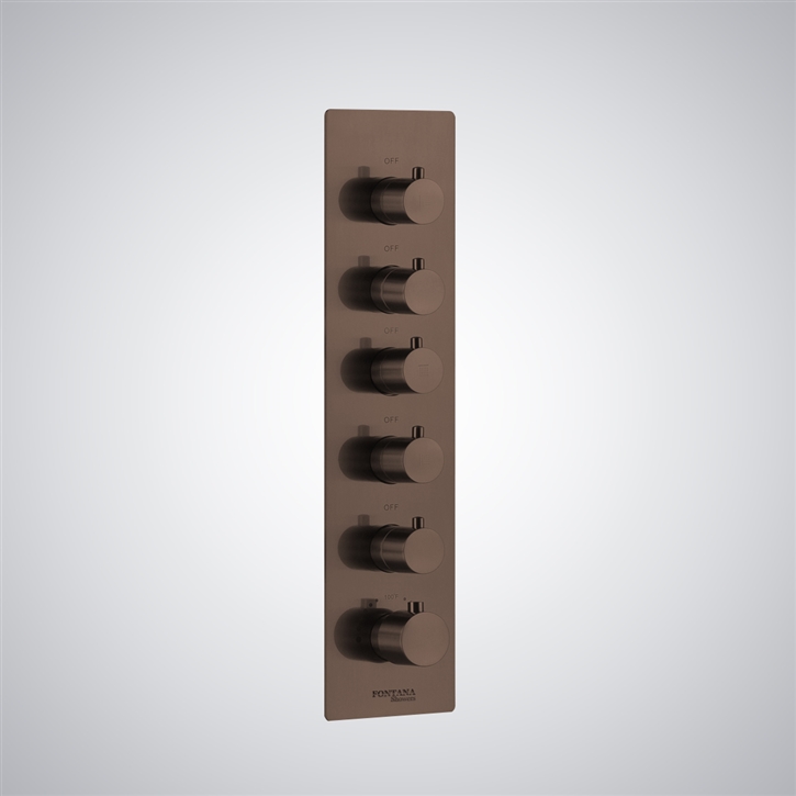 Fontana Montelimar Oil Rubbed Bronze 5 Handle Classic Style Shower Mixer