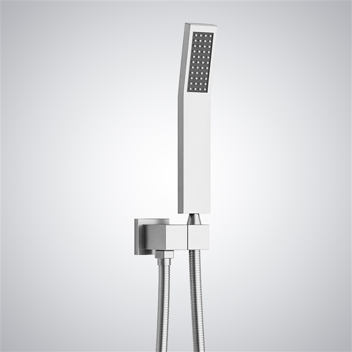 Fontana Auxerre Matte White Contemporary Handheld Shower