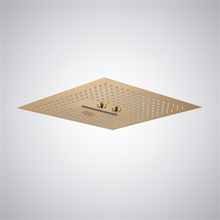 Fontana Epinal Brushed Gold LED Music Waterfall Shower Head