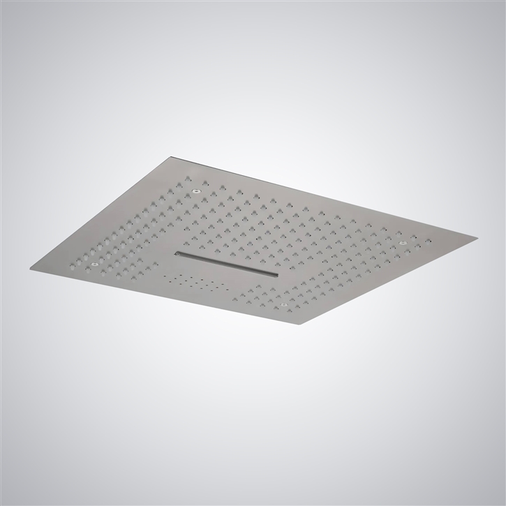 Fontana Saint-Raphael Brushed Nickel Rainfall & Waterfall LED Shower Head