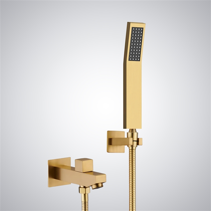 Fontana Saint-Raphael Brushed Gold Designer Handheld Shower