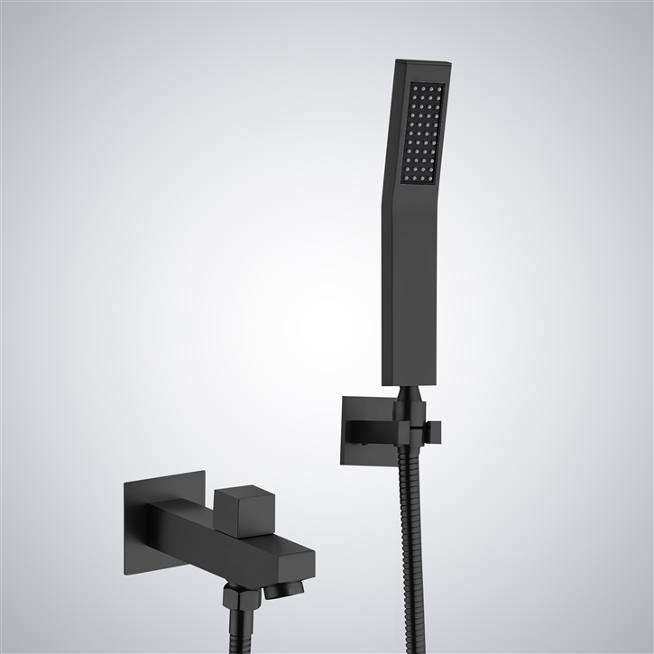 Fontana Saint-Raphael Matte Black Sleek Handheld Shower