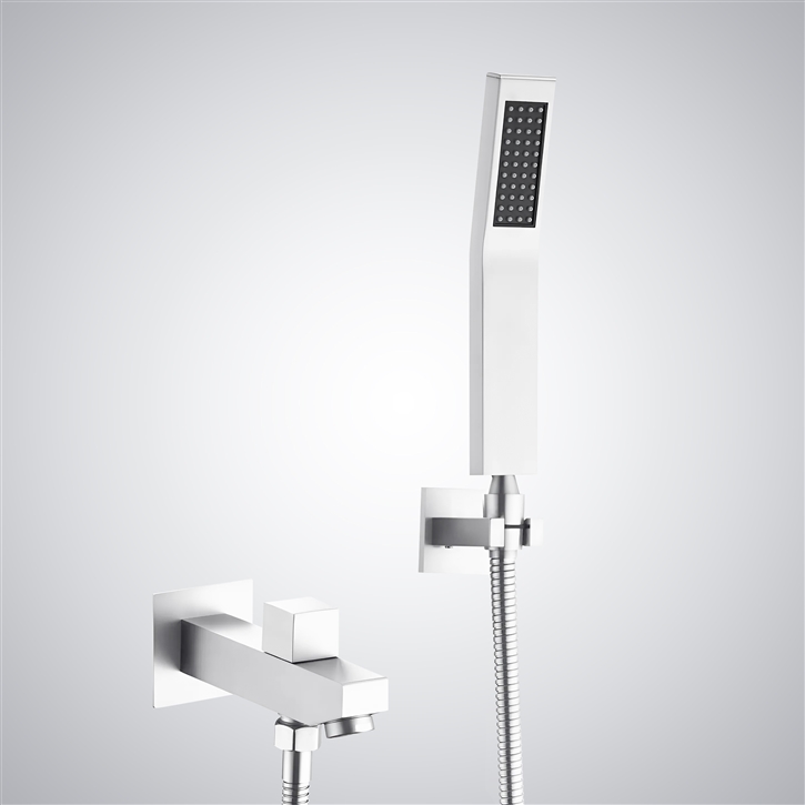 Fontana Saint-Raphael Matte White Contemporary Handheld Shower