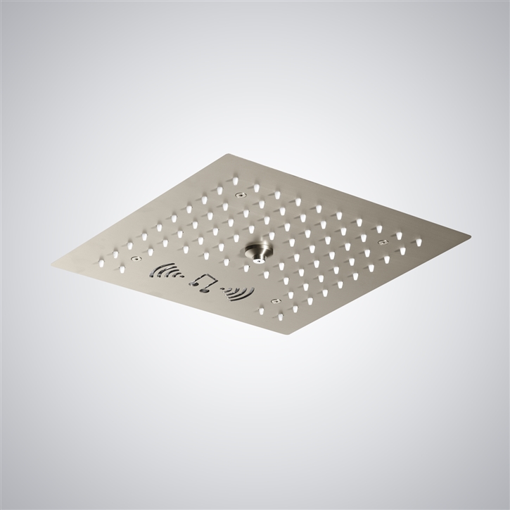 Fontana Mayotte Brushed Nickel 4-Function LED Music Shower Head