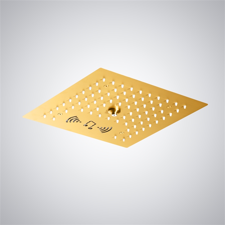 Fontana Mayotte Gold LED Rainfall Mist Music Shower Head