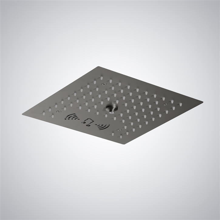 Fontana Mayotte Gun Metal Gray LED Music Rainfall Mist Shower Head