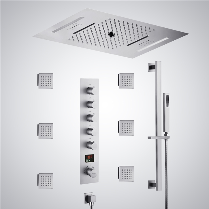 Fontana Fina Chrome Digital Luxury Shower Set â€“ Elegant and High-Tech ...