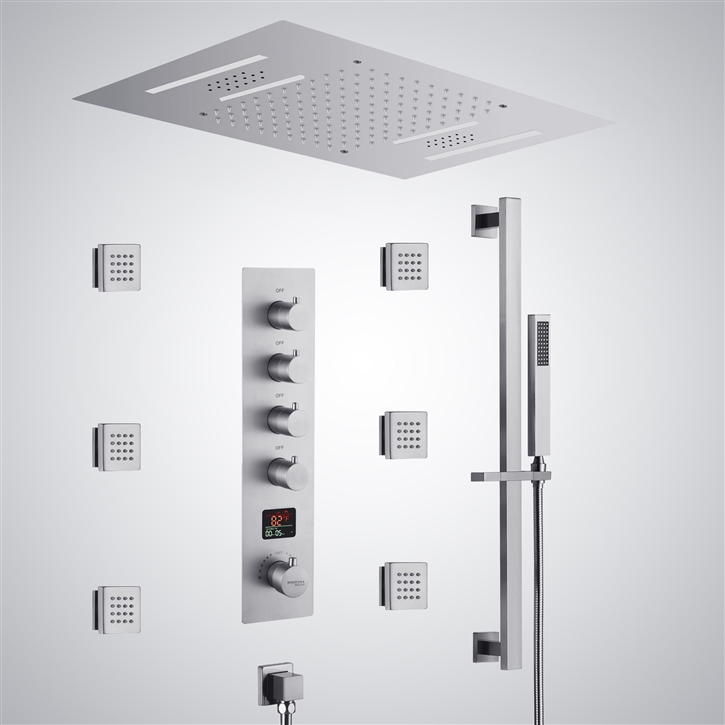 Fontana Rayo Chrome Digital Luxury Shower Set