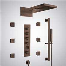 Fontana Tusa Oil Rubbed Bronze Thermostatic Body Jets Shower Set