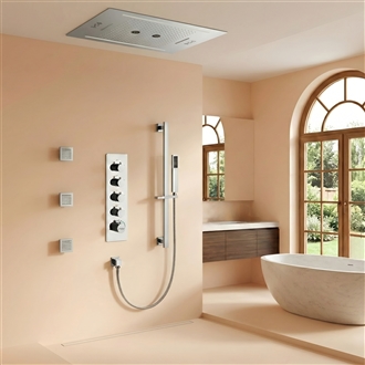 Fontana Pinoso Chrome Five-Function LED Shower Set