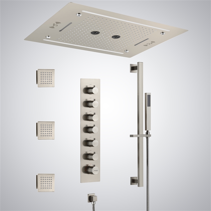 Fontana Meina Brushed Nickel Multifunction Shower Set