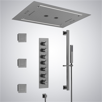 Fontana Meina Gun Metal Gray High-Pressure Shower Set