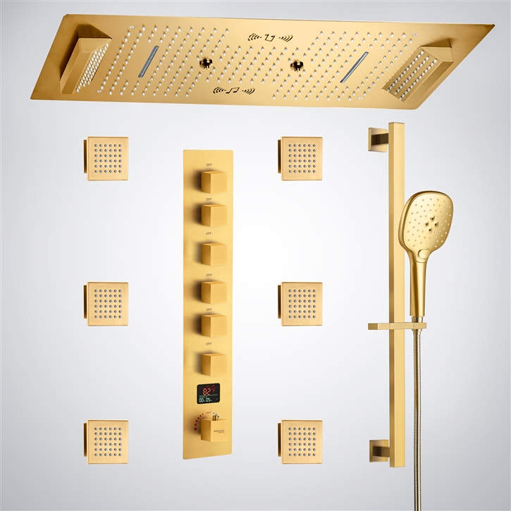 Fontana Artes Gold Multi-Function Bluetooth Shower Set