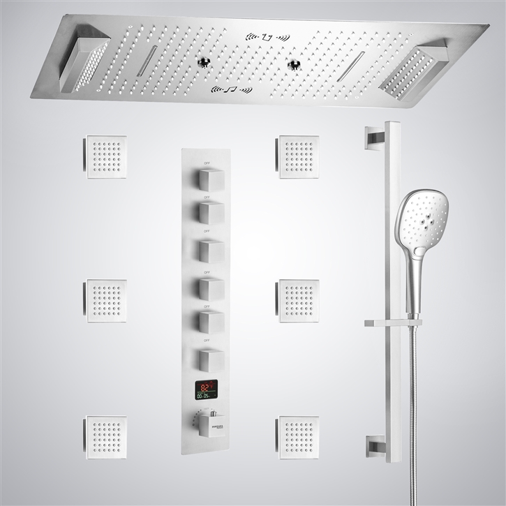 Fontana Artes Matte White Anti-Fog Bluetooth Shower Set