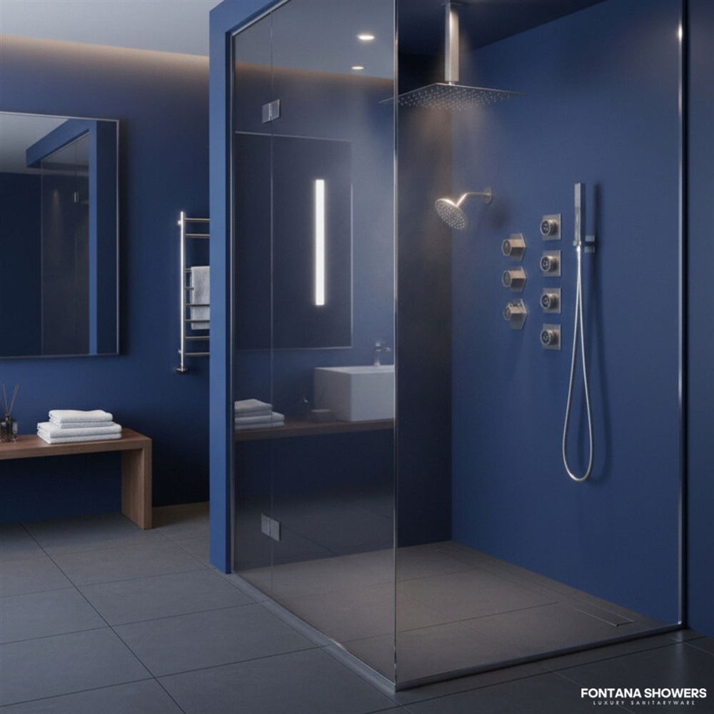 Fontana Priego Chrome Luxury Rainfall Shower Set