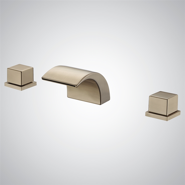 Fontana Casina Champagne Sophisticated Waterfall Bathroom Faucet