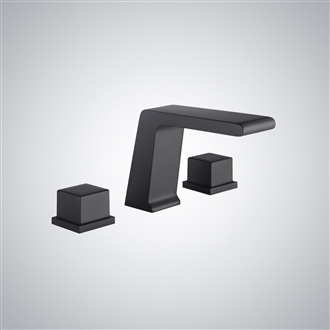 Fontana Trujillo Matte Black Luxury Waterfall Bathroom Faucet