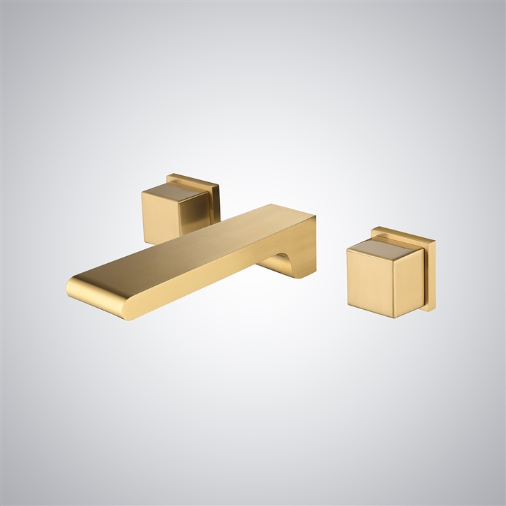 Fontana Alvito Brushed Gold Cascading Bathroom Faucet