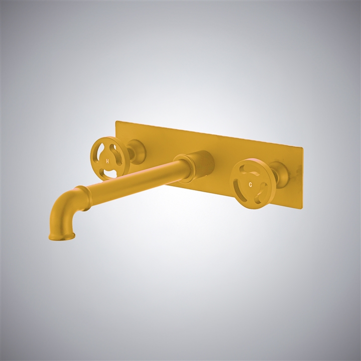 Fontana Amantea Gold Dual Handle Washbasin Faucet