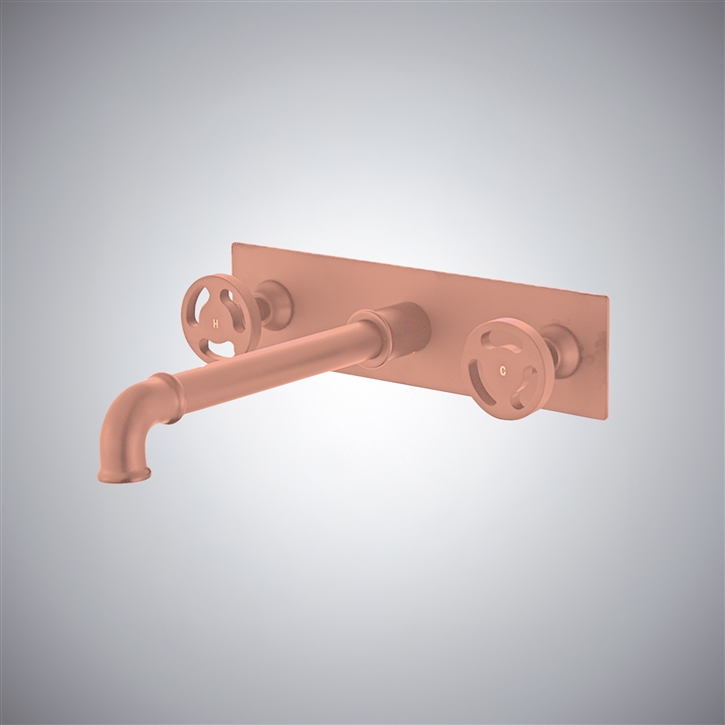 Fontana Amantea Rose Gold Concealed Bathroom Basin Faucet