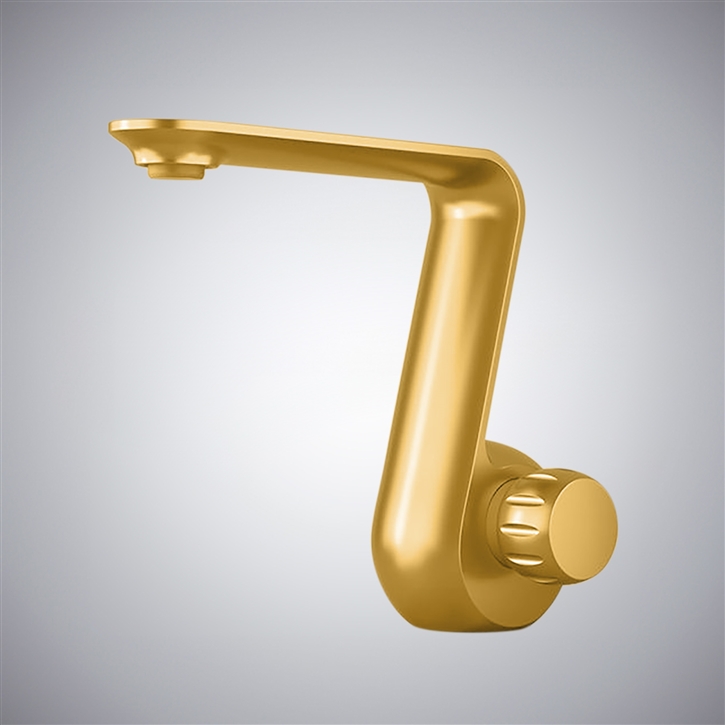 Fontana Scilla Gold Contemporary Countertop Wash Basin Faucet