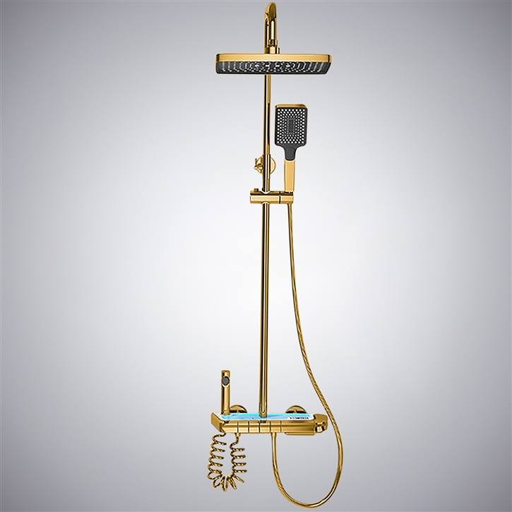 Fontana Caravia Gold Spa Experience Rain Shower Set