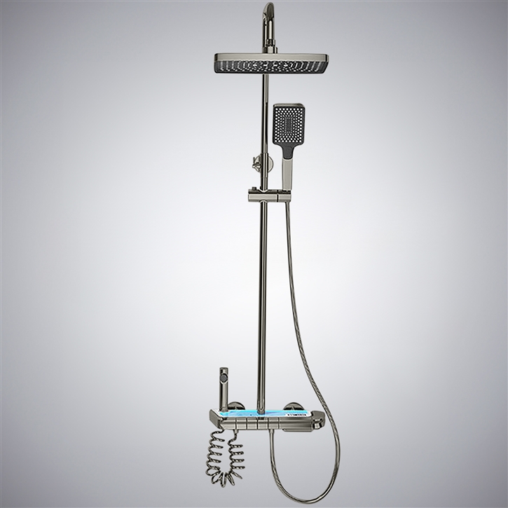 Fontana Caravia Gun Metal Gray Advanced Mixer Shower Set