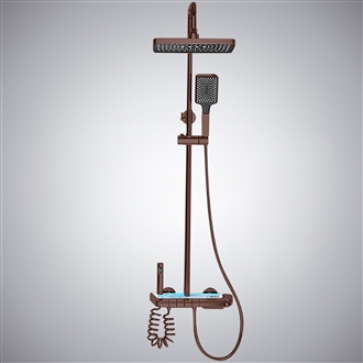 Fontana Caravia Oil Rubbed Bronze High-Pressure Rainfall Shower Set