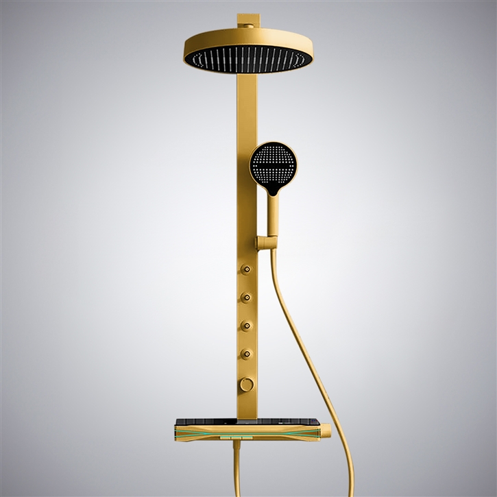 Fontana Cardona Luxurious Gold Multi-Function Shower Set