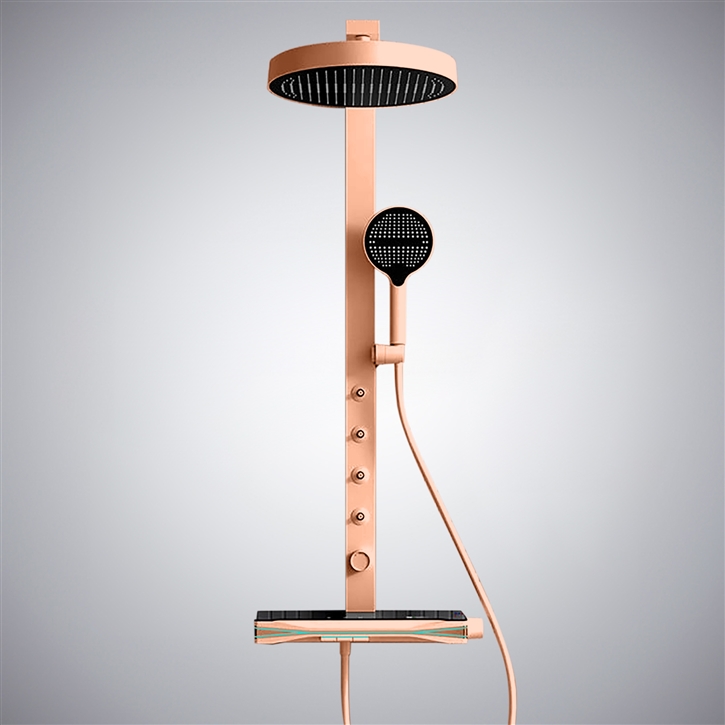 Fontana Artes Rose Gold Bluetooth Audio Enhanced Shower Set