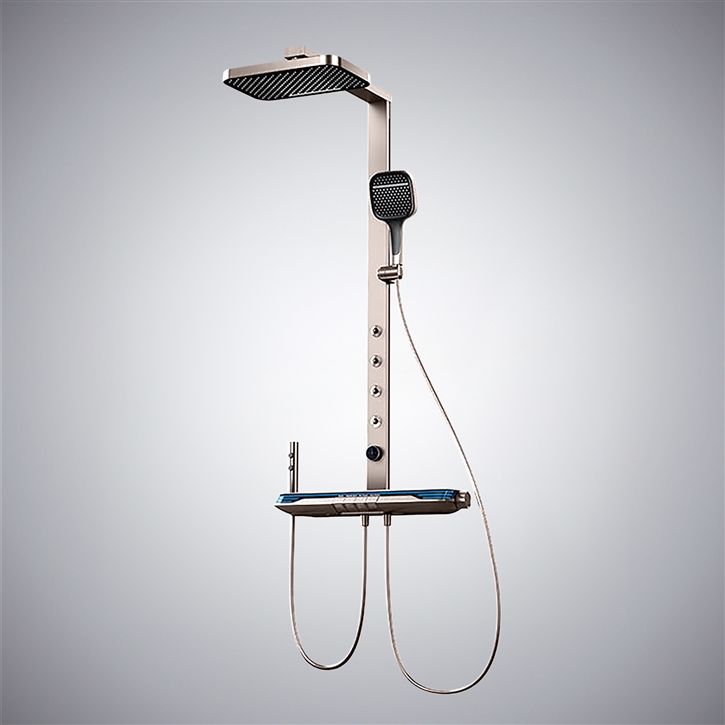 Fontana Gaggi Brushed Nickel Massage Jet Shower Set