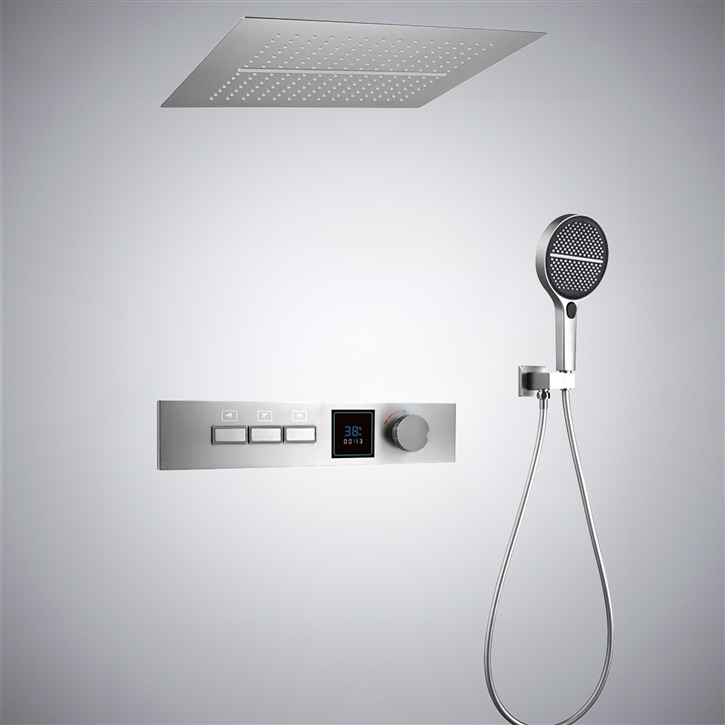 Fontana Anover Chrome Luxury Digital Thermostatic Shower Set