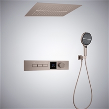 Fontana Gavoi Brushed Nickel Rainfall Experience Shower Set