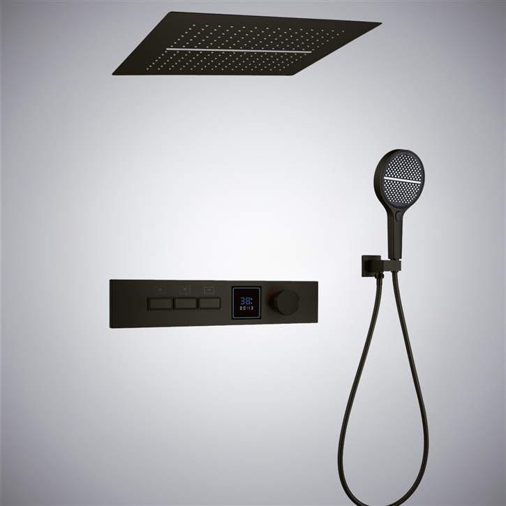 Fontana Gavoi Matte Black Contemporary Versatile Shower Set