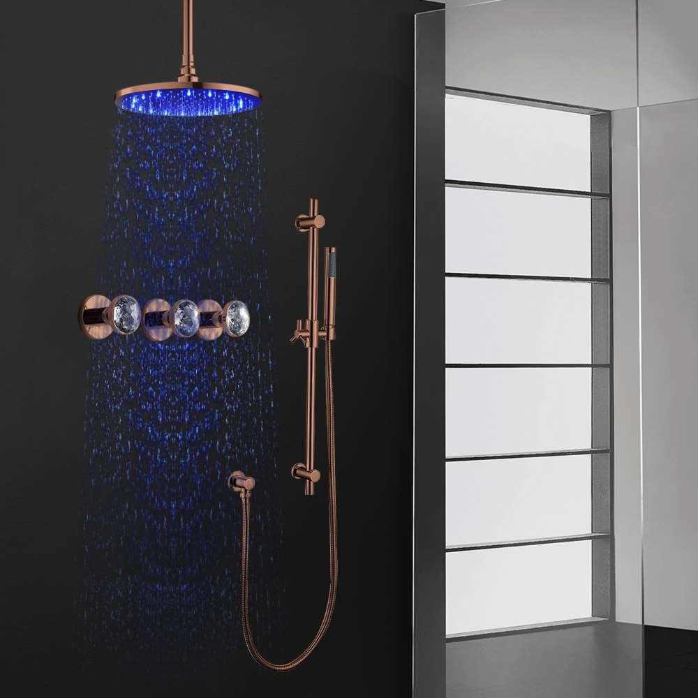 Dark oil-rubbed bronze square shower installation planning