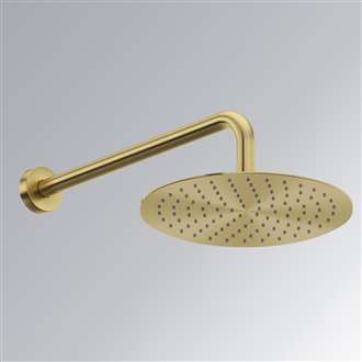 Luxury Shower Head Fontana Gold Plated Brass Wall Mount Rainfall Shower Head Ultrathin