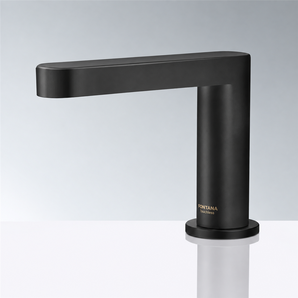 Fontana Commercial  Matte Black Deck Mount Automatic Touchless Hands Free Faucet