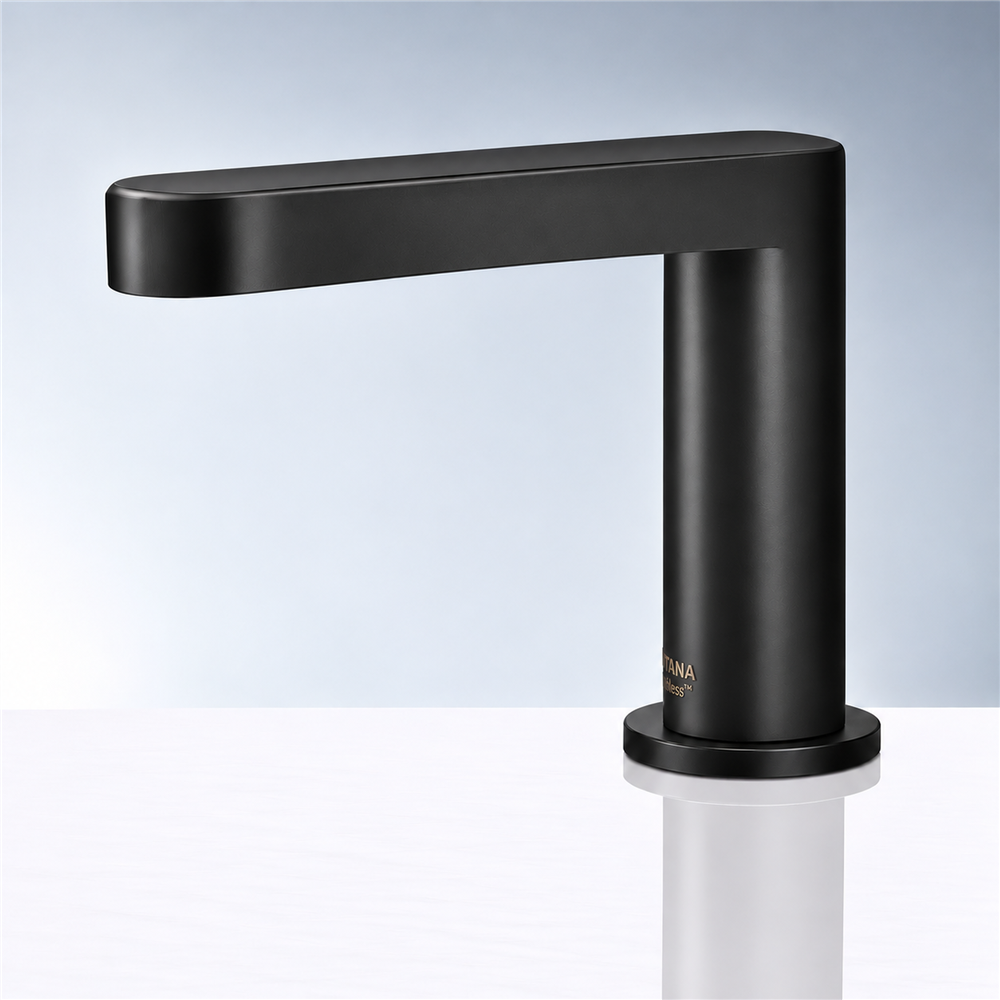 Fontana Commercial  Matte Black Deck Mount Automatic Touchless Hands Free Faucet