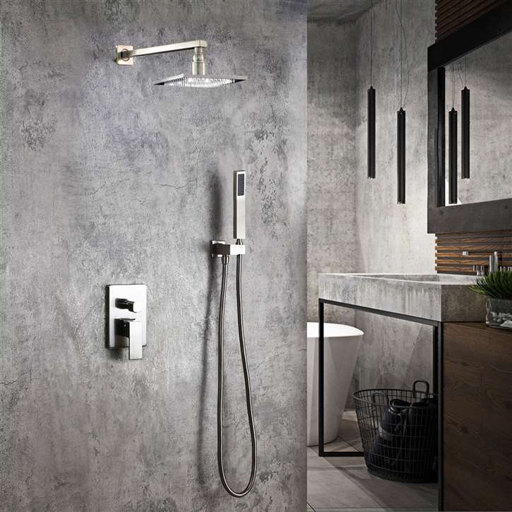 Fontana Flavia Brushed Nickel Color Changing LED Rainfall Shower Set