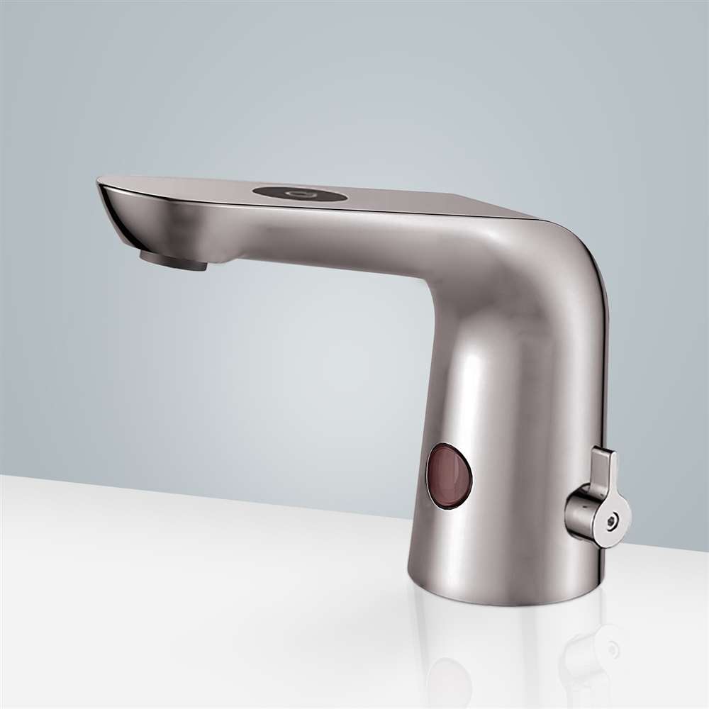 Fontana Brushed Nickel Commercial Temperature-Control Wave Electronic Sensor Faucet