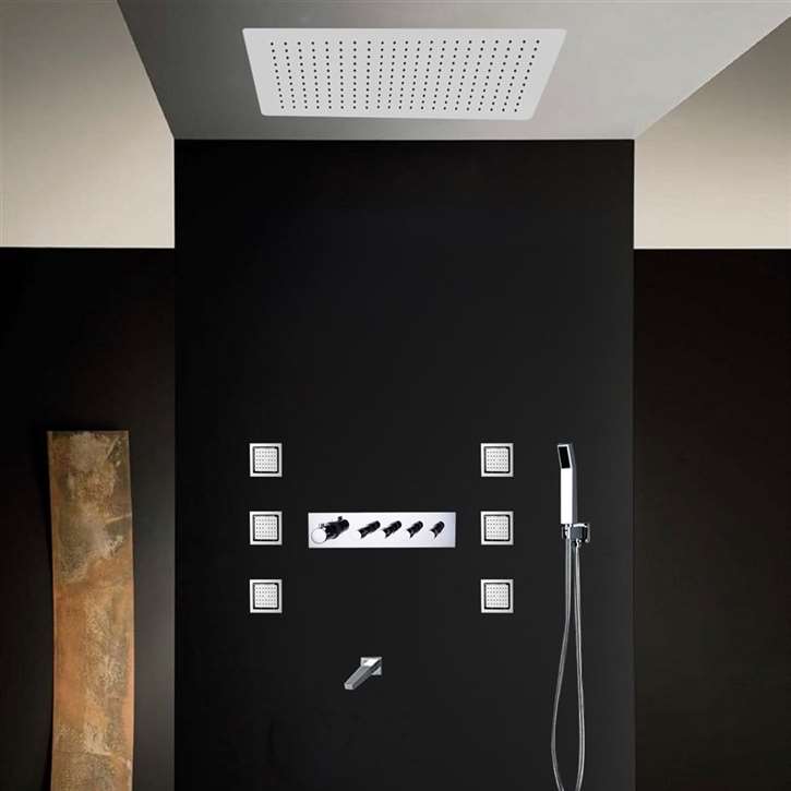 Fontana Macau thermostatic rainfall shower system installation