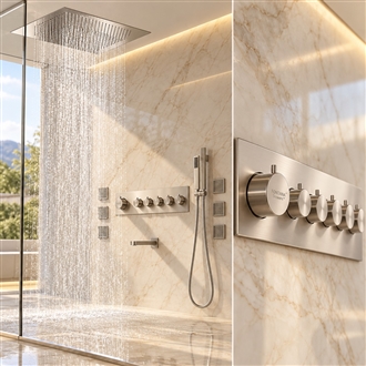 Fontana Macau Thermostatic Rainfall Shower Set System