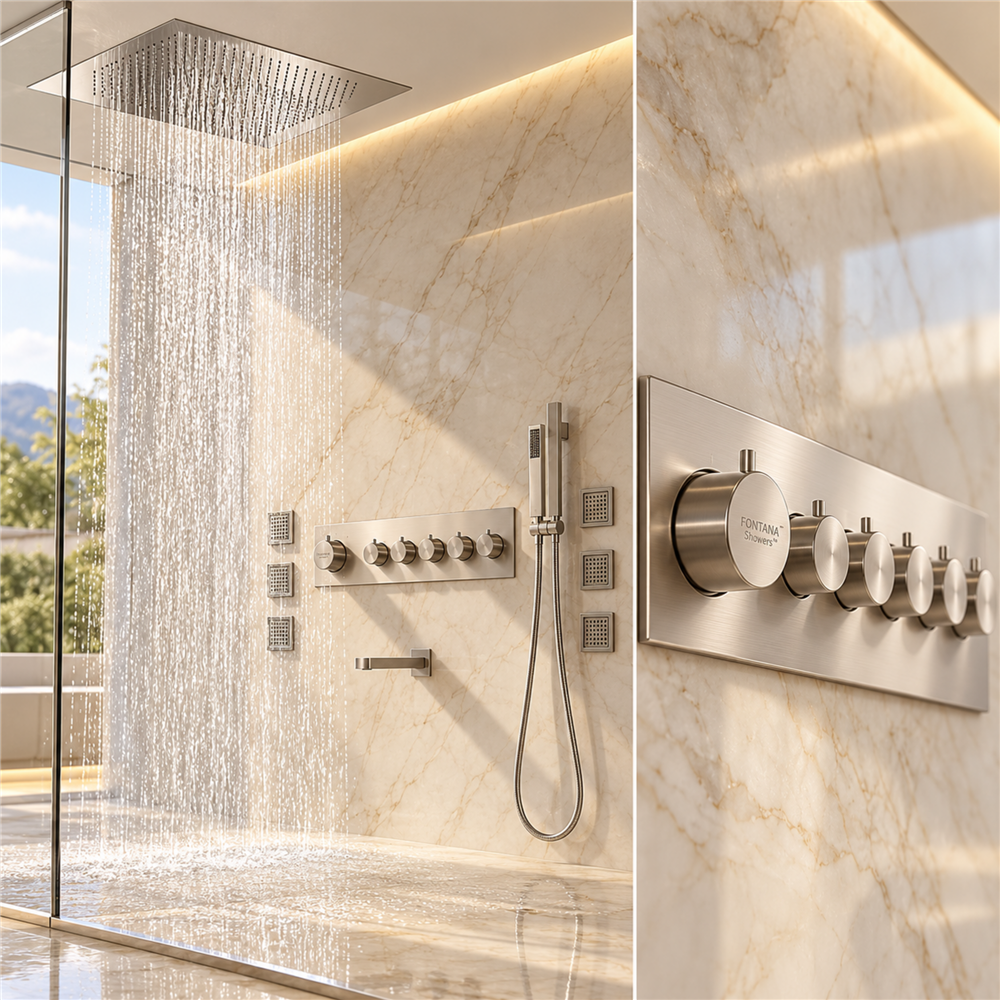Fontana Macau Thermostatic Rainfall Shower Set System